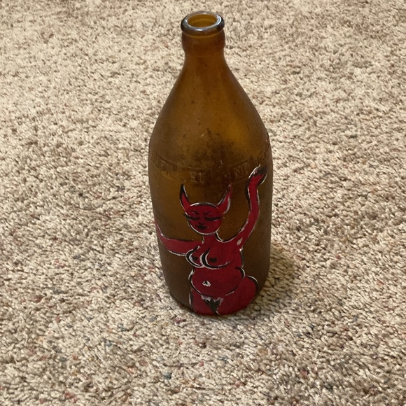 Hand painted glass bottle - Picture 5 of 5